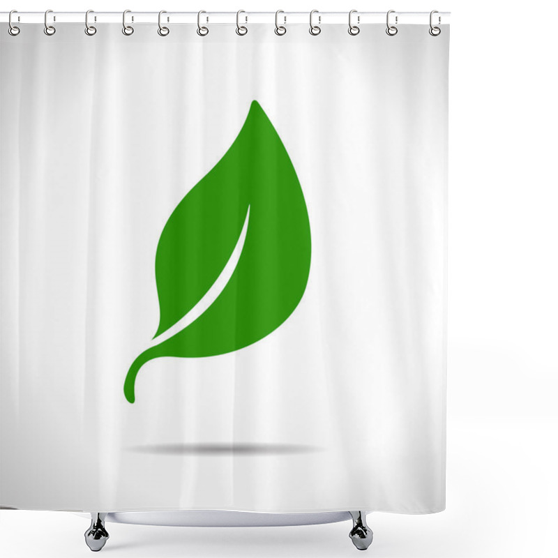 Personality  Vector leaf icon. Eps10 shower curtains