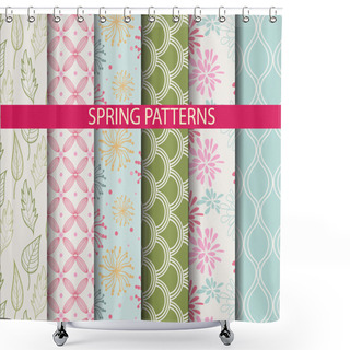 Personality  Different Spring Patterns Shower Curtains