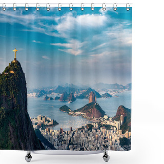 Personality  Rio De Janeiro Aerial Shower Curtains