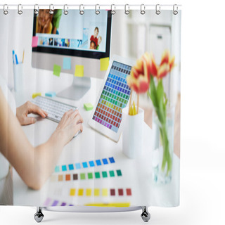Personality  Working With Colors Shower Curtains