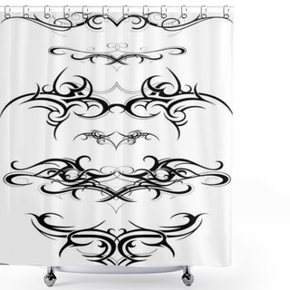 Personality  Tribal Tattoo Set Shower Curtains