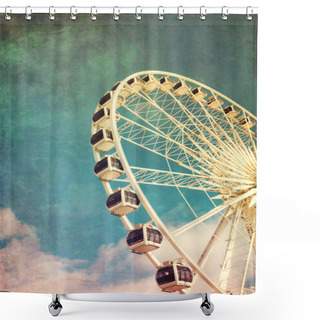 Personality  Ferris Wheel Retro Shower Curtains