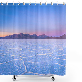 Personality  Landscape Of The Uyuni Salt Flats At Sunrise, Bolivia Shower Curtains