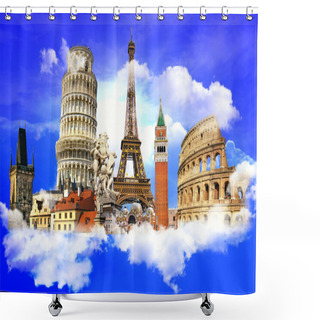 Personality  Travel In Europe Shower Curtains