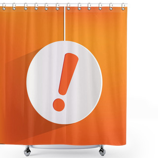 Personality  Exclamation Danger Web Icon Shower Curtains