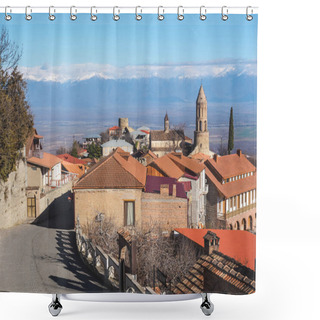 Personality  Street And Buildings Shower Curtains