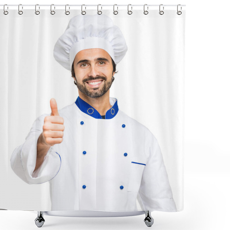 Personality  Successful Smiling Chef Shower Curtains