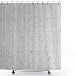 Personality  White Brick Wall Background Shower Curtains