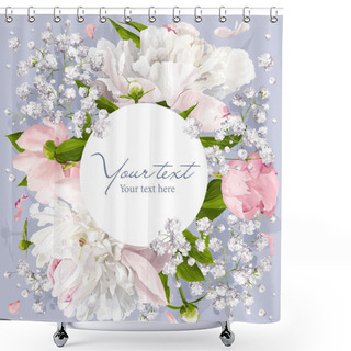 Personality  Romantic Flower Background Shower Curtains