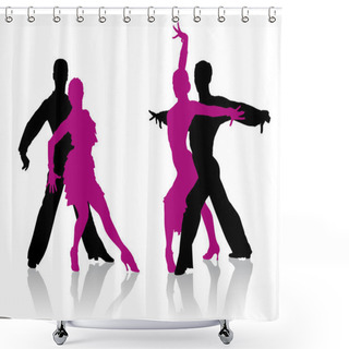 Personality  Ballroom Dancers Silhouettes Shower Curtains