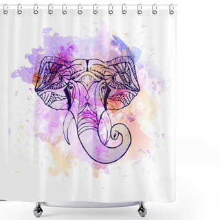Personality  Elephant Head - Ganesha Shower Curtains