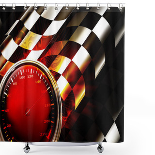 Personality  Racing Background Horizontal, 10eps Shower Curtains