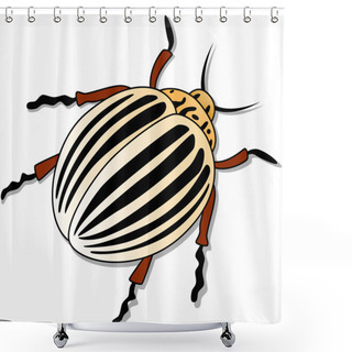 Personality  Colorado Potato Beetle Shower Curtains