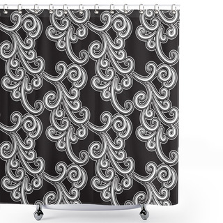 Personality  Floral Swirls Pattern Shower Curtains