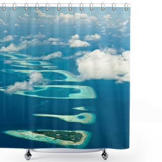 Personality  Aerial View On Tropical Islands Shower Curtains