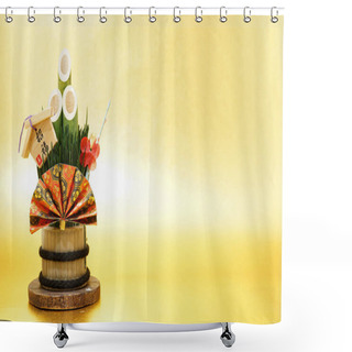 Personality  Kadomatsu Of Image (New Years Card Materials And New Year Material) Shower Curtains