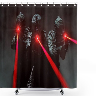Personality  Special Force Assault Team During A Secret Mission Shower Curtains