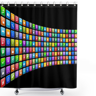 Personality  Mobile Applications Concept Shower Curtains