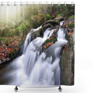Personality  Autumn Creek In The National Park Sumava Shower Curtains