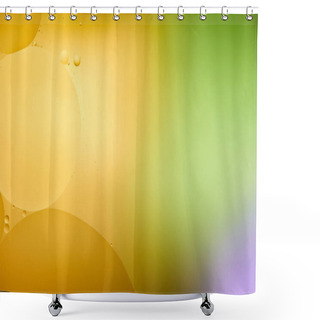 Personality  Beautiful Abstract Background From Mixed Water And Oil In Orange, Purple And Green Color Shower Curtains