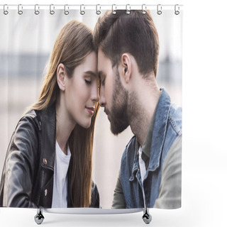 Personality  Young Couple In Love Shower Curtains