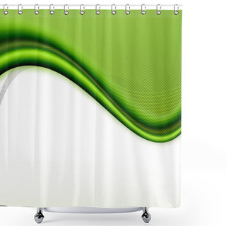 Personality  Green Wave Shower Curtains