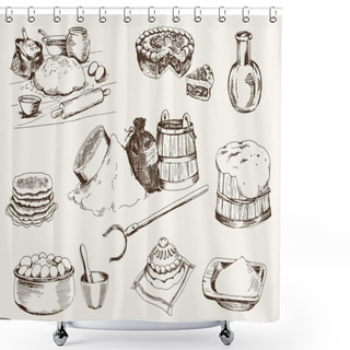 Personality  Dough At Home Shower Curtains