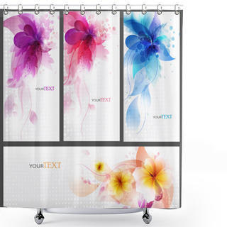 Personality  Set Of Design Elements . Set Of Templates For Business Cards. Shower Curtains