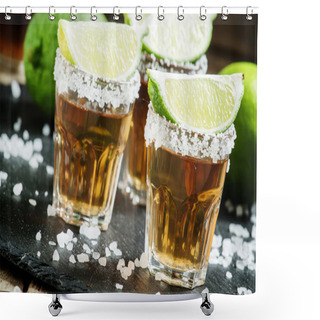 Personality  Mexican Tequila In Shot Glasses Shower Curtains