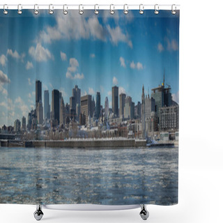 Personality  Montreal City During Winter Shower Curtains