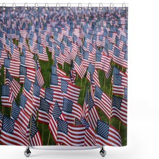 Personality  Many Small American Flags Shower Curtains