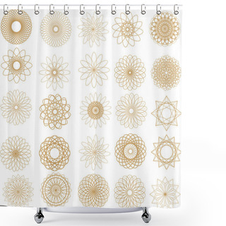 Personality  Pattern Of Round Design Elements Shower Curtains