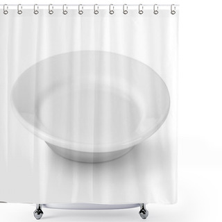 Personality  White Dish Shower Curtains