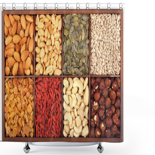 Personality  Raw Nuts And Seeds Shower Curtains