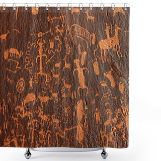Personality  Newspaper Rock Petroglyphs Shower Curtains