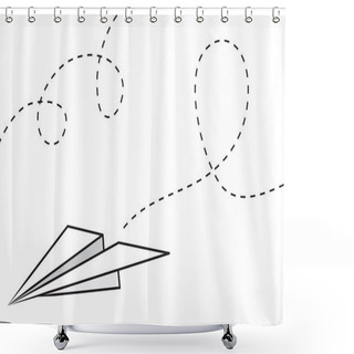 Personality  Paper Airplane Shower Curtains