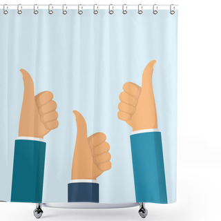 Personality  Many Thumbs Up Shower Curtains