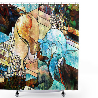 Personality  Beyond Shape Division Shower Curtains