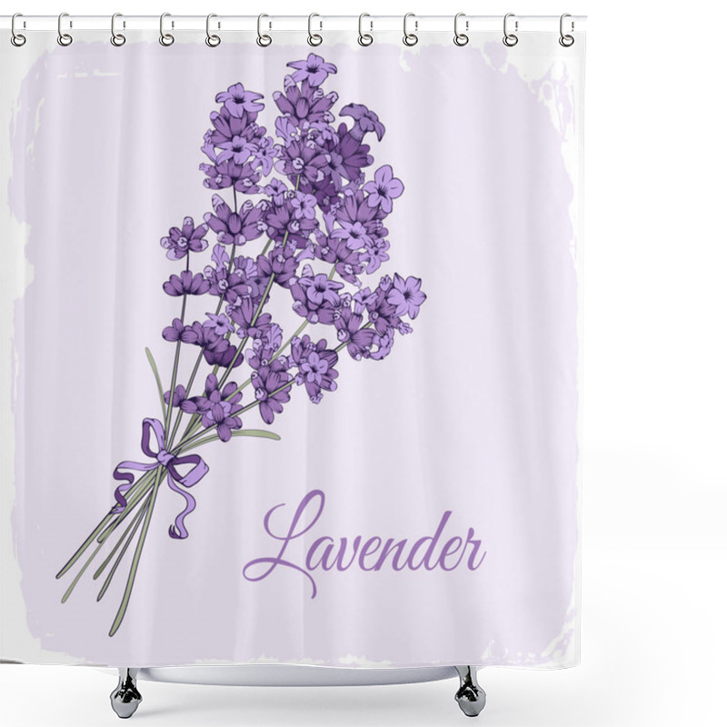 Personality  Lavender background shower curtains