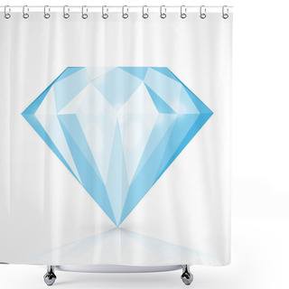 Personality  Diamond Isolated On White. Vector Illustration Shower Curtains