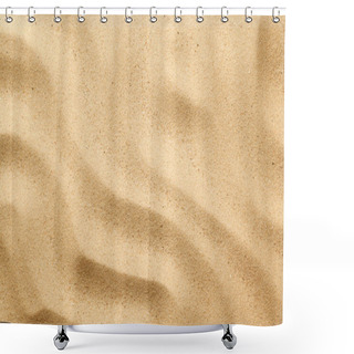Personality  Natural Sea Sand For Summer Backgrounds. Top View. Flat Lay Shower Curtains