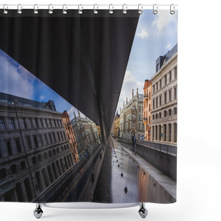 Personality  WROCLAW, POLAND - APRIL 18, 2022: Man Walking On Urban Street At Daytime  Shower Curtains