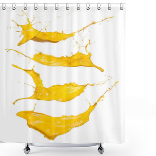 Personality  Yellow Splashes Shower Curtains