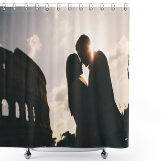 Personality  Happy Couple In Rome Shower Curtains