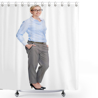 Personality  Young Employee Businesswoman Shower Curtains