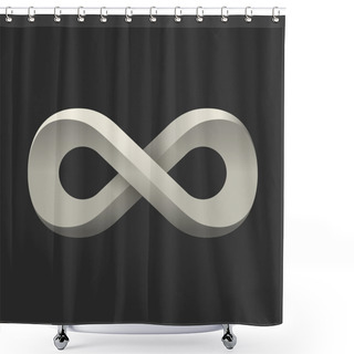 Personality  Infinity Symbol. Conceptual Icon. Logo Template Shower Curtains