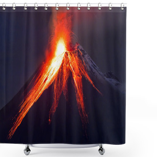 Personality  Close Up Volcano Eruption (Tungurahua) Shower Curtains
