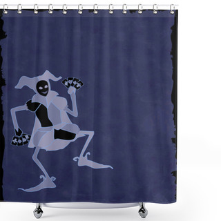 Personality  Vector Joker Sign Graphic Illustration Shower Curtains