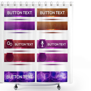 Personality  Set Of Web Buttons Shower Curtains