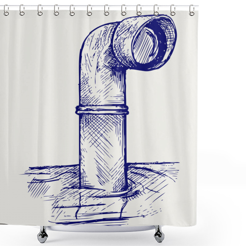 Personality  Metal Periscope Above The Water Shower Curtains